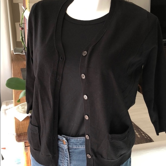 VECCELI ITALY Sweater in Black NWT sz L - Picture 1 of 9